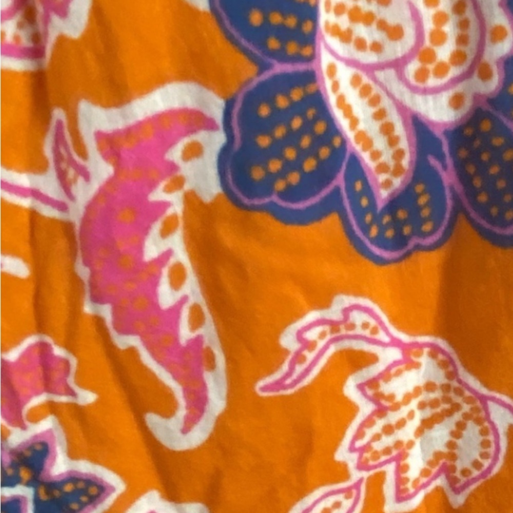 NWT Free people cleobella Orange Floral Maxi Dress with Purple Print M tropique - Picture 6 of 9